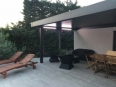 <br />abris-pergolas-sud-Pergola Aluminium Bio climatique Gris anthracite éclairage par Led avec variation de l'intensité en périphérie de la pergola eyragues 13630